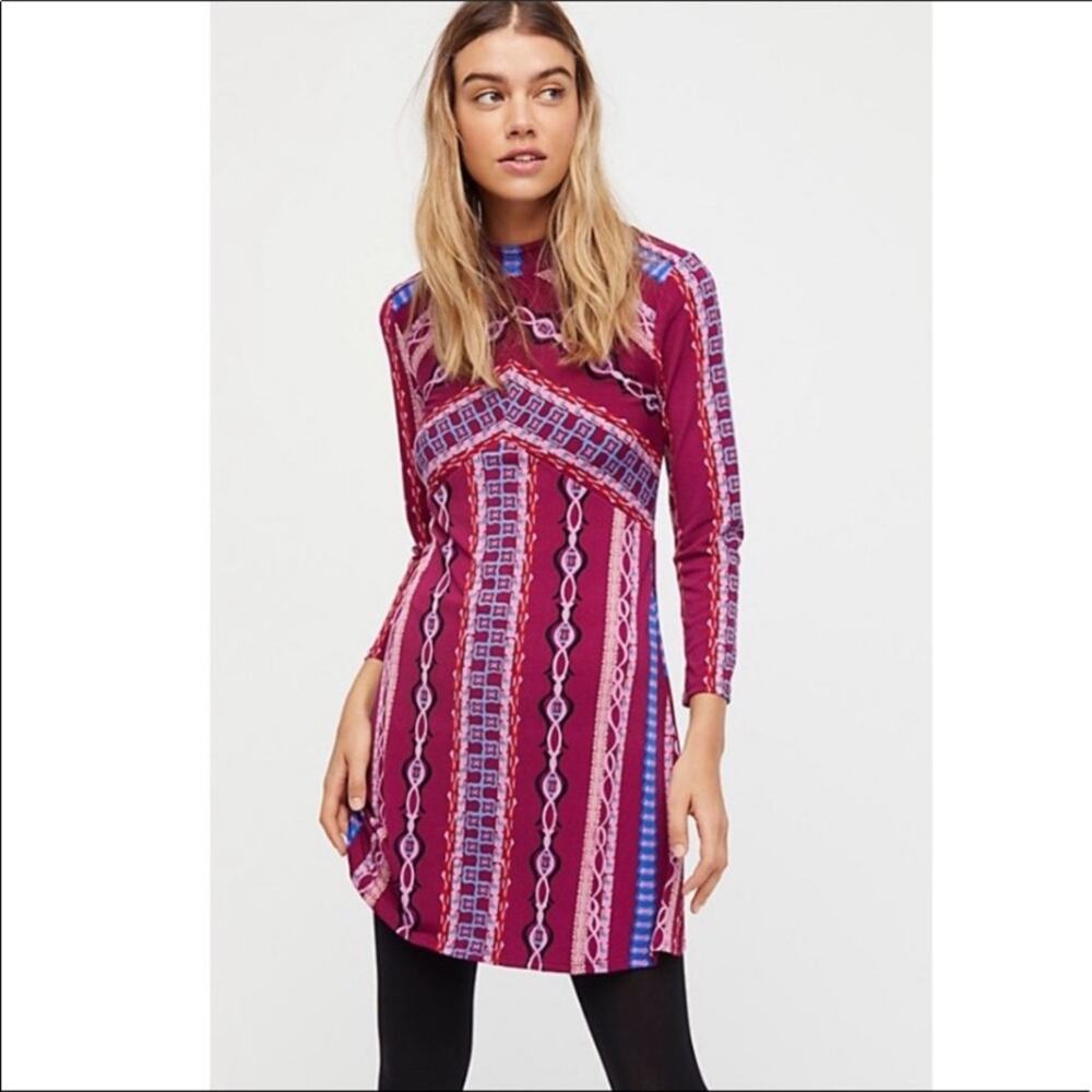 Free People Fuchsia Stella Mini Dress